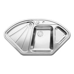 ipic1 spoelbak Blancodelta-IF, edelstaal zijdegla