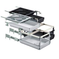 ipic1 Containerset 392 x 530 mm aluminiumkleurig,