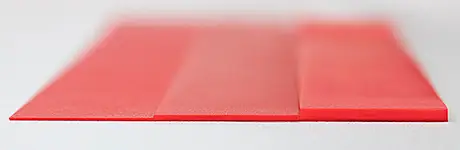 Edgings with a thickness of 0.4 mm, 1 mm and 2 mm