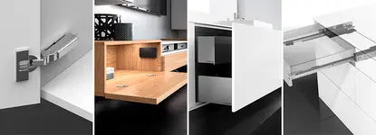 Grass Composing: Illustratie van scharnieren, schuiflade, ladesystemen