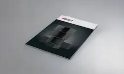Nouvelle brochure OSTERMANN avec couverture représentant des charnières et des ferrures pour relevage.