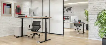 Bureau met in hoogte verstelbaar bureau-onderstel REDOCOL e-Desk.