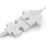 In elkaar gezette puzzels