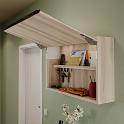 Armoire avec ferrure de relevage