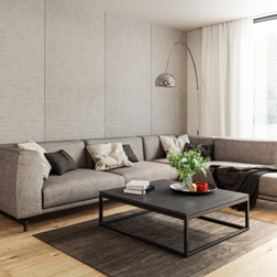 Wandverkleidung mit SIBU Designplatte FL Cube Velvet Pearl