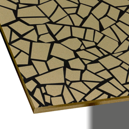 Float aspect mosaïque laque Gold metallic