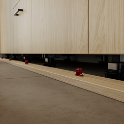 Sockelfüße bei einer Küche