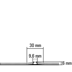 Rail simple incrusté pour moquette