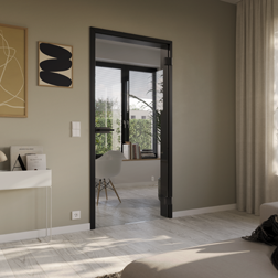 Glastür im Wohnzimmer