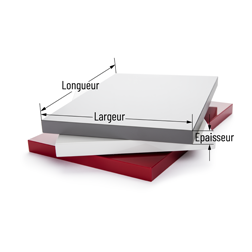 Trois plaques superposées