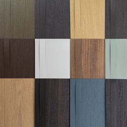 Kraftvolle Unis und realistische Holzreproduktionen: Bei OSTERMANN gibt es die passenden Kanten zu den neuen Velwood-Oberflächen von Abet Laminati.