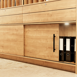 Open schuifdeur in hotellobby