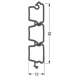 Roller Shutter Profile 15x12 mm
