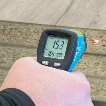 Check the temperature of the board