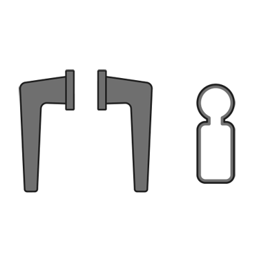 Technische Zeichnung: Drückergarnitur Buntbartschloss (BB)