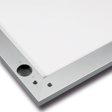 Cadre pour verre avec perçage pour charnière