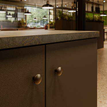 Möbelknopf am Sideboard