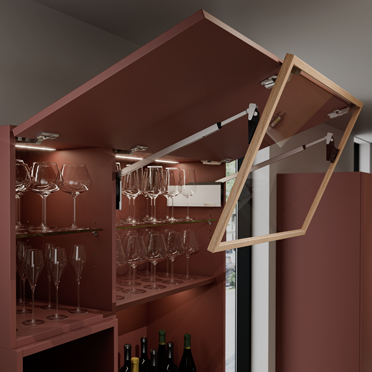 Aventos HF Top klepbeslag met Servo-Drive