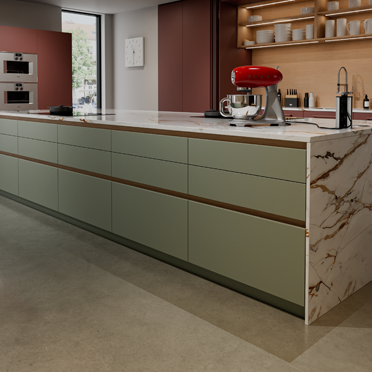 Keukeneiland met komgrepen