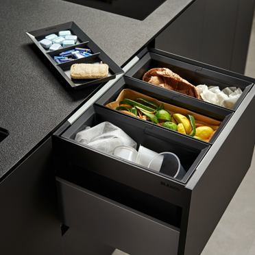 Abfalltrennsystem Blanco Flexon II 60/3, Kunststoff, 3 x 15 l