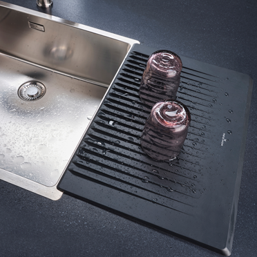 Evier encastré Reginox en acier inoxydable haut de gamme avec égouttoir