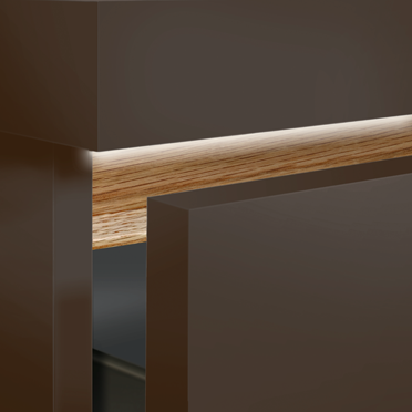 Avec nos nouvelles poignées encastrées en bois massif de haute qualité Limbo 1 et Limbo 2 pour LED, vous avez désormais la possibilité de combiner de manière élégante un éclairage indirect à un design durable.