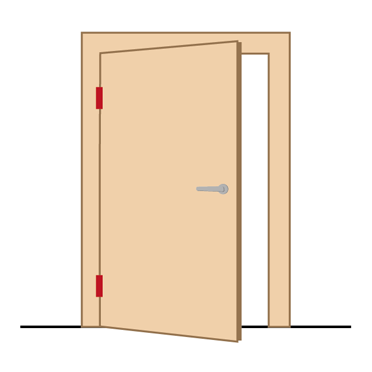 Technische Zeichnung: Türanschlag Links