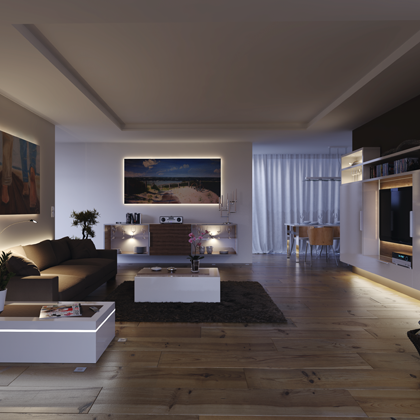 Licht in de woonkamer