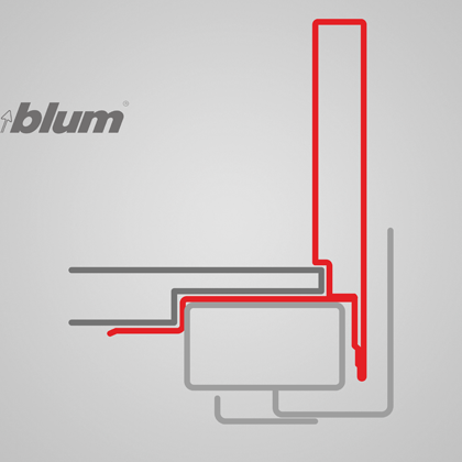 Dwarsdoorsnede Blum Legrabox lades