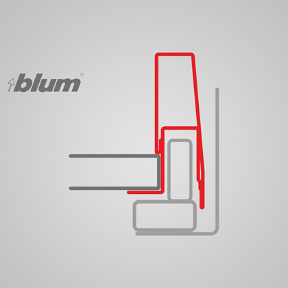 Dwarsdoorsnede Blum Merivobox lades