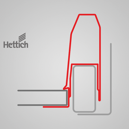 Dwarsdoorsnede Hettich ArciTech lades