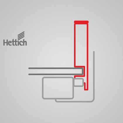 Dwarsdoorsnede Hettich AvanTech You lades