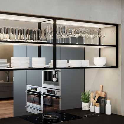 Regalsystem für ein offenes Raumdesign