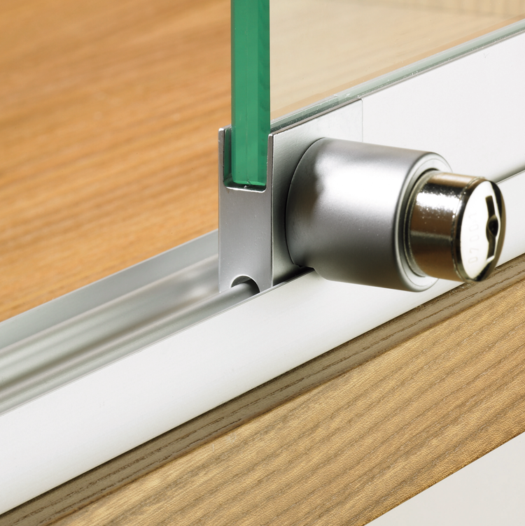 Einbauvariante mit verchromtem Adapter und Zylinder-Druckschloss