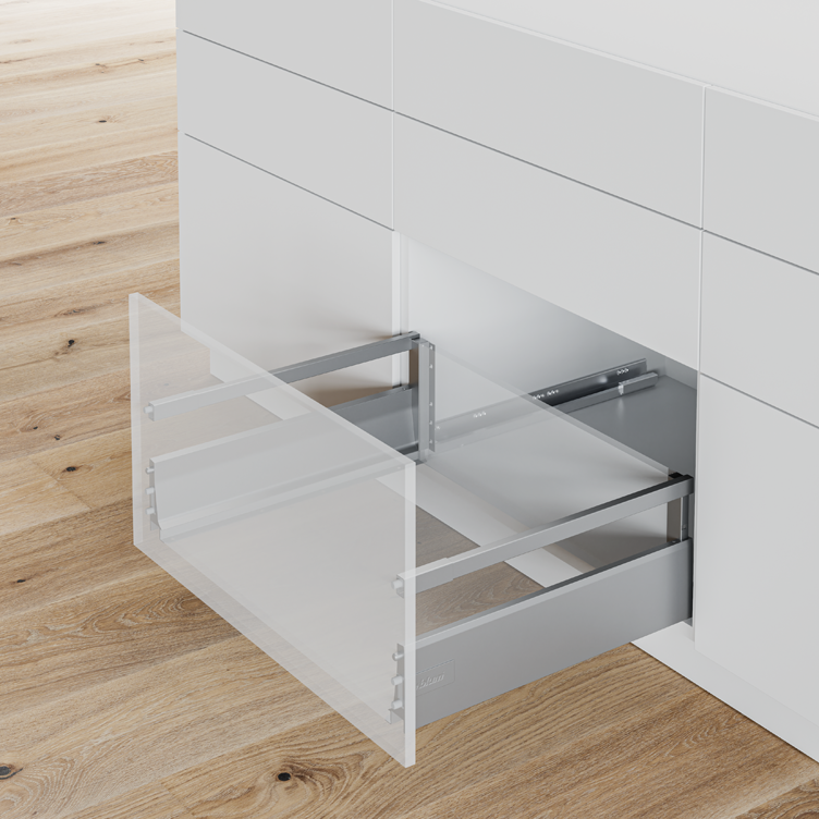 Systemhöhe D, 203 mm, Zargenhöhe K, 115,6 mm + Reling