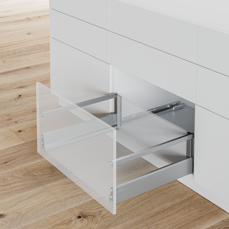 Systemhöhe C, 171 mm, Zargenhöhe M, 83,6 mm + Reling