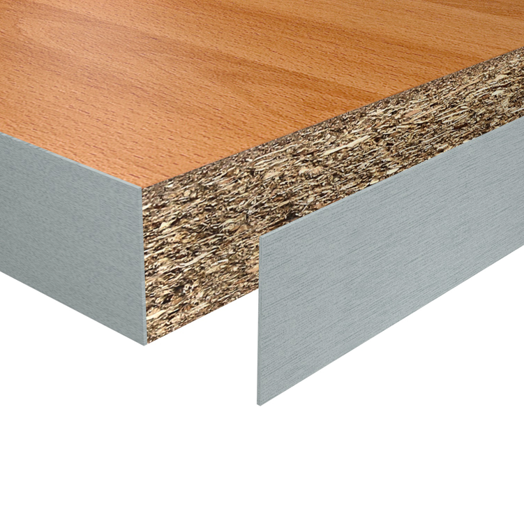 Aluminiumkante im Alu- und Edelstahllook, Plattenstärke bis 100 mm