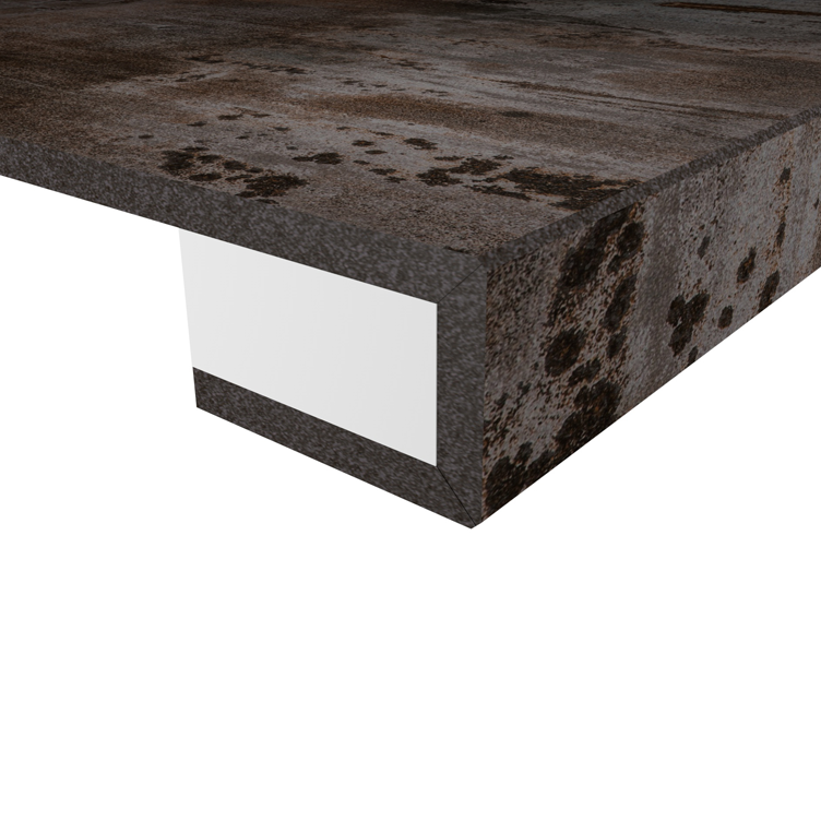 Abkantung mit Rückführung, Plattenstärke 40 mm