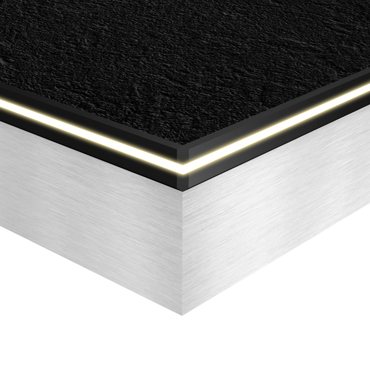 Compact Arbeitsplatte inkl. Aufdopplung (optional mit LED-Kante)