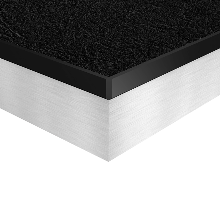 inkl. Aufdopplung, Kante leicht gefast (optional mit LED-Kante)