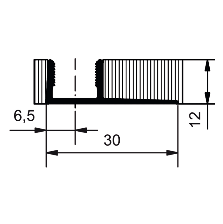 Rail simple pour carrelage