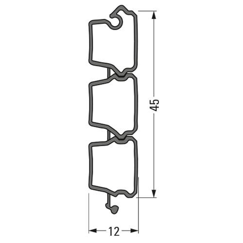 Roller Shutter Profile 15x12 mm